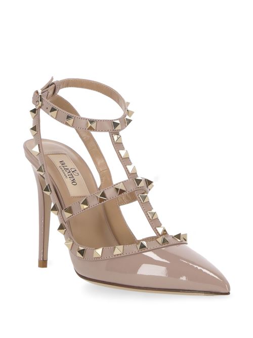 powder pink patent leather gold-tone Rockstud Valentino Garavani | 4W2S0393VNWP45